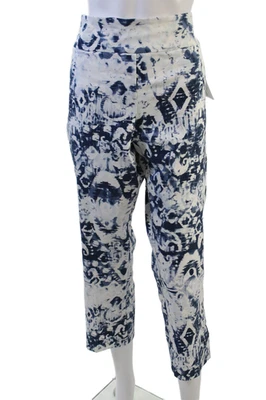 Pantalones cortos Elliott Lauren para mujer tie dye geométricos E&W azul talla 16 Foto 1 de 4