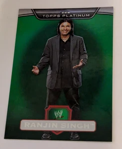 2010 Topps Platinum WWE Green #82 Ranjin Singh 085/499 - Bild 1 von 2