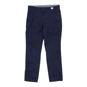 Tommy Hilfiger Bleecker Pantalone Chino Uomo W32 L29 Blu Slim Fit Elasticizzato - Foto 1 di 15