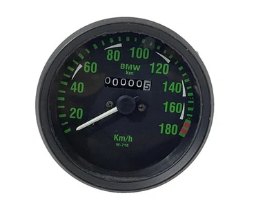 Black Face Speedometer 0-180 Kph Speedo Fits For BMW R45 Vintage Bikes | Fit For - Image 1 of 4