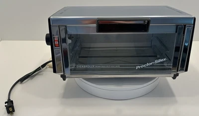 VINTAGE *IMPECABLE* Proctor-Silex RLOCCU Horno Negro Tostador Asador Asador Sin Usar Foto 1 de 4