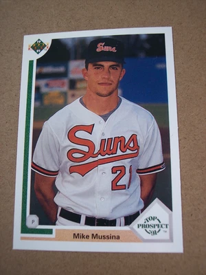 Tarjeta de novato 1991 Upper Deck béisbol patio Mike Mussina #65 gema Foto 1 de 2