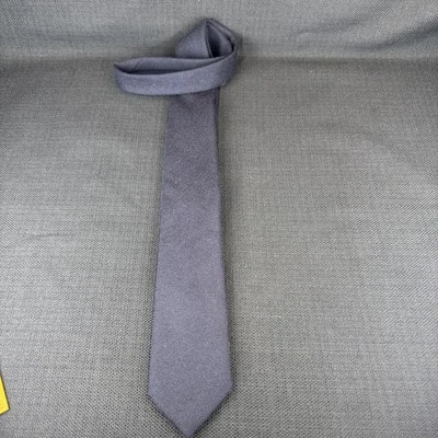 Corbata corta Stafford negra lisa para hombre 100 % lana 56 x 3 Foto 1 de 4