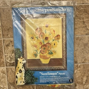 Vintage Paragon Crewel Needlecraft Creative Stitchery Kit Sonnenblumen #0821 1973 - Bild 1 von 4
