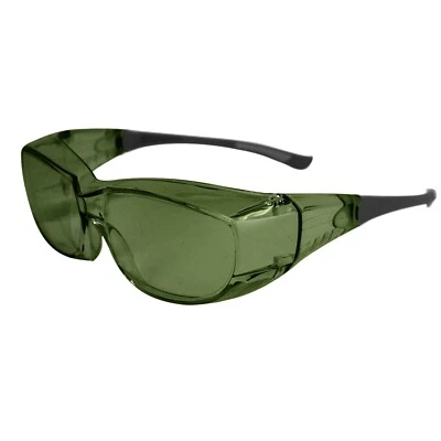 PrimeX IR3 Safety Glasses, Adjustable Tilt, Anti-Scratch Anti Fog, Green(1 Pair) Foto 1 de 4