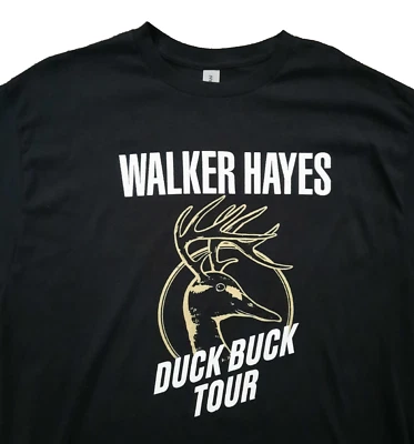 Camiseta Negra Walker Hayes Duck Buck Tour Adulto XL Houston Ganadería Show Rodeo Foto 1 de 4