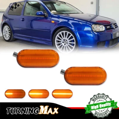 Amber Yellow LED Side Marker Lights For 1999-04 VW jetta/MK4 golf/B5/B5.5 Passat - Image 1 of 4