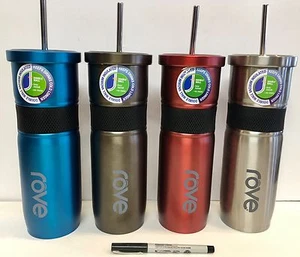 Elige color~Nuevo vaso de paja de viaje aislada de doble pared de 30 onzas-envío gratuito - Imagen 1 de 4