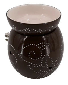 Scentsy Wachswärmer erhaben gepunktet Mokka braun Deluxe nicht mehr produziert - Bild 1 von 6
