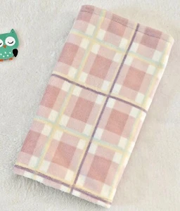 Handcrafted, Plaid Minky Print & Yellow Minky Bubble, Baby Burp Cloth - Picture 1 of 2