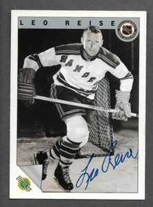 1991-92 Ultimate Original Six #28 LEO REISE Signed/Autographed (T1) - Picture 1 of 2