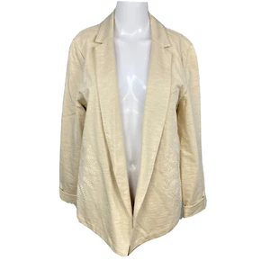 Desigual Jacket Blazer Womens Sz 48 US 14 Ivory Pakaini Jadi Embroidered Open - Picture 1 of 10