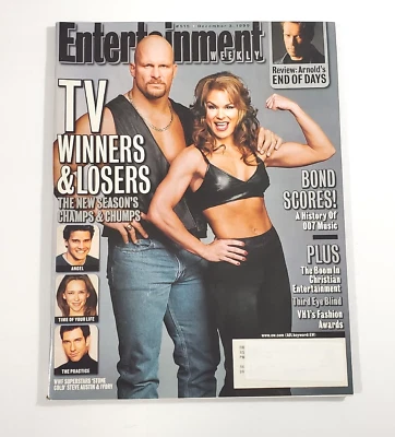Entertainment Weekly WWF Stone Cold Steve Austin Ivory Dec 1999 007 Bond Music - Image 1 of 4