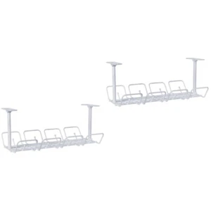 2 Sets Wire Storage Rack Office Device under Desk Cable Organizer - Photo 1/12