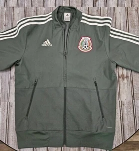 Adidas Men's S Mexico National Futbol Soccer Team Full-Zip Track Jacket Green - Picture 1 of 11