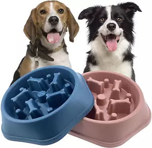 Slow Feeder Dog Bowl anti Gulping Healthy Eating Interactive Bloat Stop Fun Alte - Picture 1 of 6