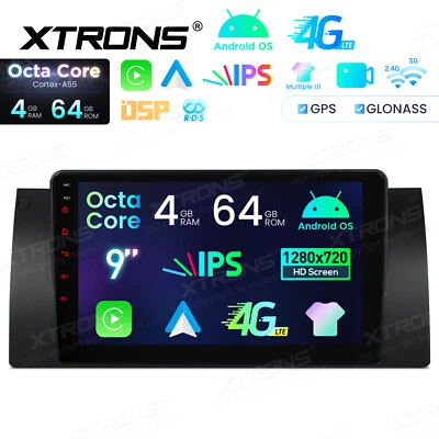 9" Android 14 Autoradio für BMW X5 E53 4G+64GB 8-Kern GPS WiFi CarPlay LTE 4G - Bild 1 von 4