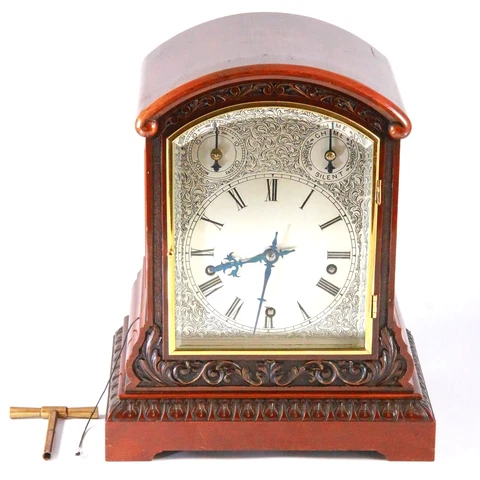 Winterhalder & Hofmeier Antique Victorian Mahogany Bracket Clock Cover