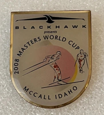 Prendedor de esquí nórdico Masters World Cup 2008 McCall Idaho souvenir solapa de viaje Foto 1 de 4
