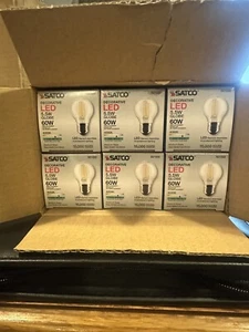 SATCO LED S21222 5.5W 60W Replacement Medium Base Bulbs (6 Bulbs) 120V - Picture 1 of 3