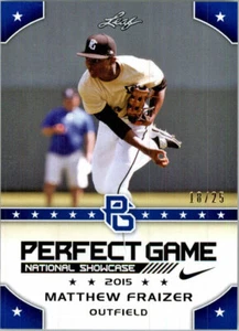 MATTHEW FRAIZER 2015 Leaf Perfect Game All-American SHOWCASE BLUE Rookie #/25 - Picture 1 of 2
