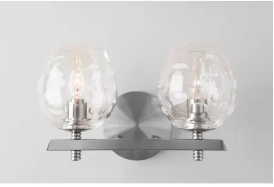 Hudson Valley Lighting 1252 Burns 2 灯 12 英寸宽浴室梳妆台-缎面镍 — 第 1/1 张图片