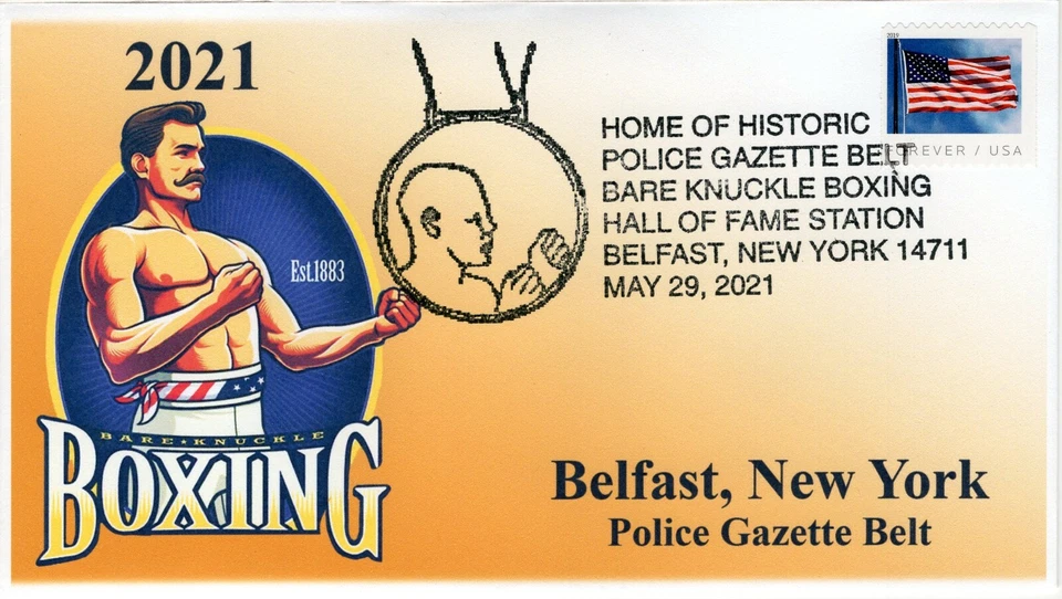 21-140, 2021, Bare Knuckle Boxing HOF Event Cover, Pictorial Postmark, Belfast  - Image 1 of 1