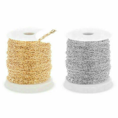 1m Kette, Edelstahl Gliederkette 5x2mm, Meterware, Schmuck, gold silber DIY - Bild 1 von 4