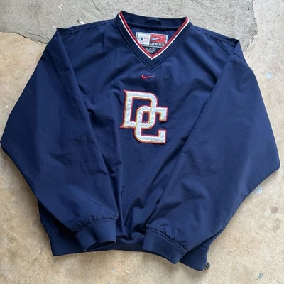 Vtg Nike Washington Nationals DC Center Swoosh Pullover Windbreaker Jacket Small - Image 1 of 4