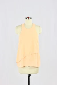ELIZABETH AND JAMES Cheridah Neon Orange Chiffon Layered Tank Blouse, Size XS - Picture 1 of 7