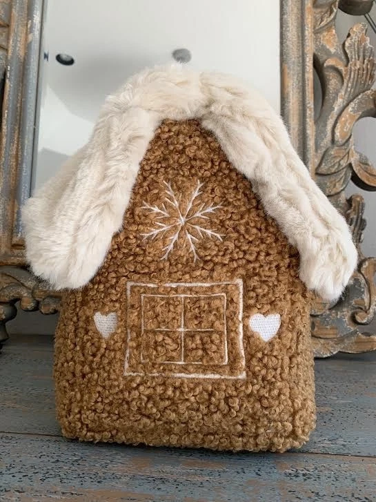 Almohada de casa de pan de jengibre Pottery Barn vacaciones Navidad Foto 1 de 1