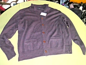 LANDS END neu mit Etikett HERREN BLAU CARDIGAN PULLOVER XL SCHALKRAGEN GEKNÖPFT SET #117 - Bild 1 von 9