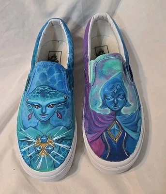 Zapatos Vans Personalizados Pintados La Leyenda de Zelda Personajes Zora y Fi Unisex  Foto 1 de 4