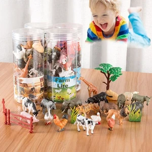 12PCS Multicolor Simulation Animal Figurines Safari Animal Toys Early Learning - Picture 1 of 15