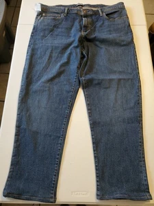 Pantalones de mezclilla Lands End Square Rigger talla 40x30 azul relajado pierna recta nuevos sin etiquetas - Imagen 1 de 14