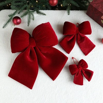 Brillo y Elegancia con Arcos Rojos para Navidad Pequeños Corbatas Decorativas Navidad