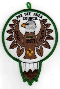 1987 Camp Coker Camper grüner Rand mit Schleife Pee Dee Bereich - Bild 1 von 1