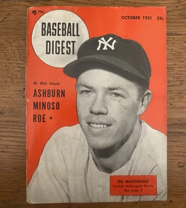 Vintage Book - d2010 Gil McDougald - Baseball Digest - Oct. 1951 - AUTHENTIC - Picture 1 of 3