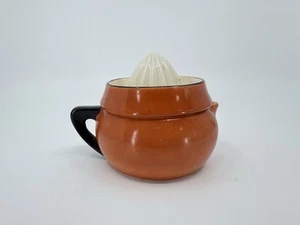 Vtg Czechoslovakia Art Pottery Erphila Orange Juicer Reamer Juice Pitcher - Picture 1 of 7