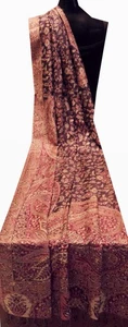 EXQUISITE SILK PASHMINA TRENDY JAMAVAR CASHMERE SHAWL WRAP THROW SCARF INDIAN XL - Picture 1 of 8