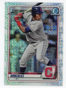 2020 Bowman Chrome Oscar Gonzalez 1st Bowman Mega Box Cleveland Indians #BCP-109 - Picture 1 of 2