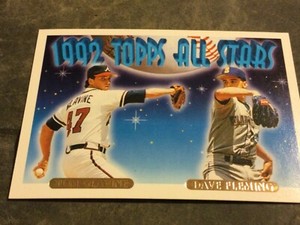 1993 Topps Tom Glavine ,Dave Fleming#410  1992 Topps All Stars Baseball Card (M)