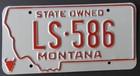 MONTANA - STATE LIVE STOCK / BRAND INSPECTOR license plate  1979   RANDOM NUMBER