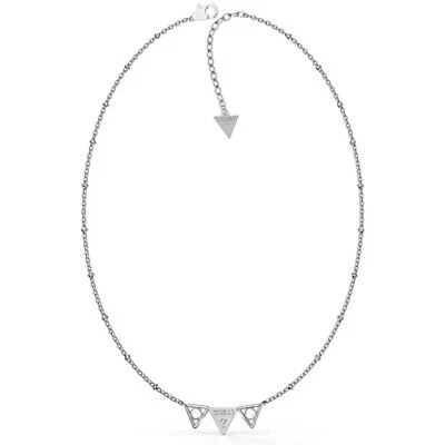 Collana Da Donna Guess UBN79006 In Acciaio Con Loghi Triangolo E Punti Luce - Immagine 1 di 3
