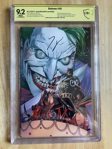 BATMAN #50 - COMICSKETCHART.COM VIRGIN CVR - CBCS 9.2! CLAY MANN & TOM KING SIG! - Picture 1 of 6
