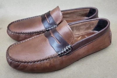 Johnston & Murphy Penny Loafer Mens Sz 9.5 M Driving Driving Shoes 25-0252 Brown - Image 1 of 4