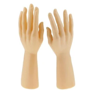 1 Pair Male Mannequin Hand for Jewelry Bracelet Gloves Display Skin Color - Picture 1 of 7