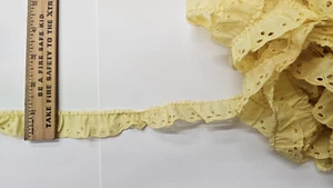 Vintage/Antique, Yellow, Cotton, Eyelot, 11 Yards - Picture 1 of 1