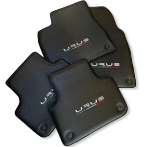 Floor Mats For Lamborghini URUS 2018-2024 Carbon Leather Black Tailored - Picture 1 of 12