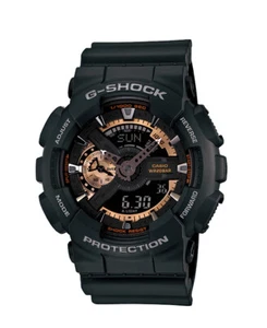 Casio G-SHOCK GA110RG-1A Men's XL 3D Matte Black Rose Bronze Analog-Digi Watch - Picture 1 of 3